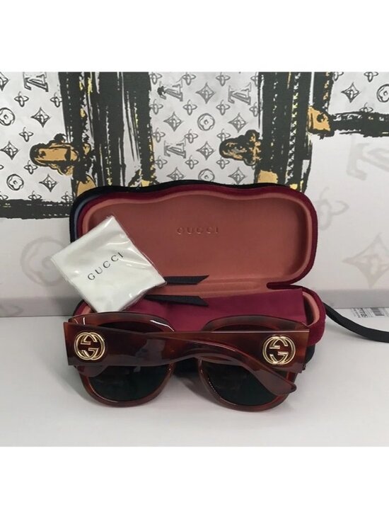 New Authentic Gucci Brown Sunglasses GG0142SA 002 main image 4